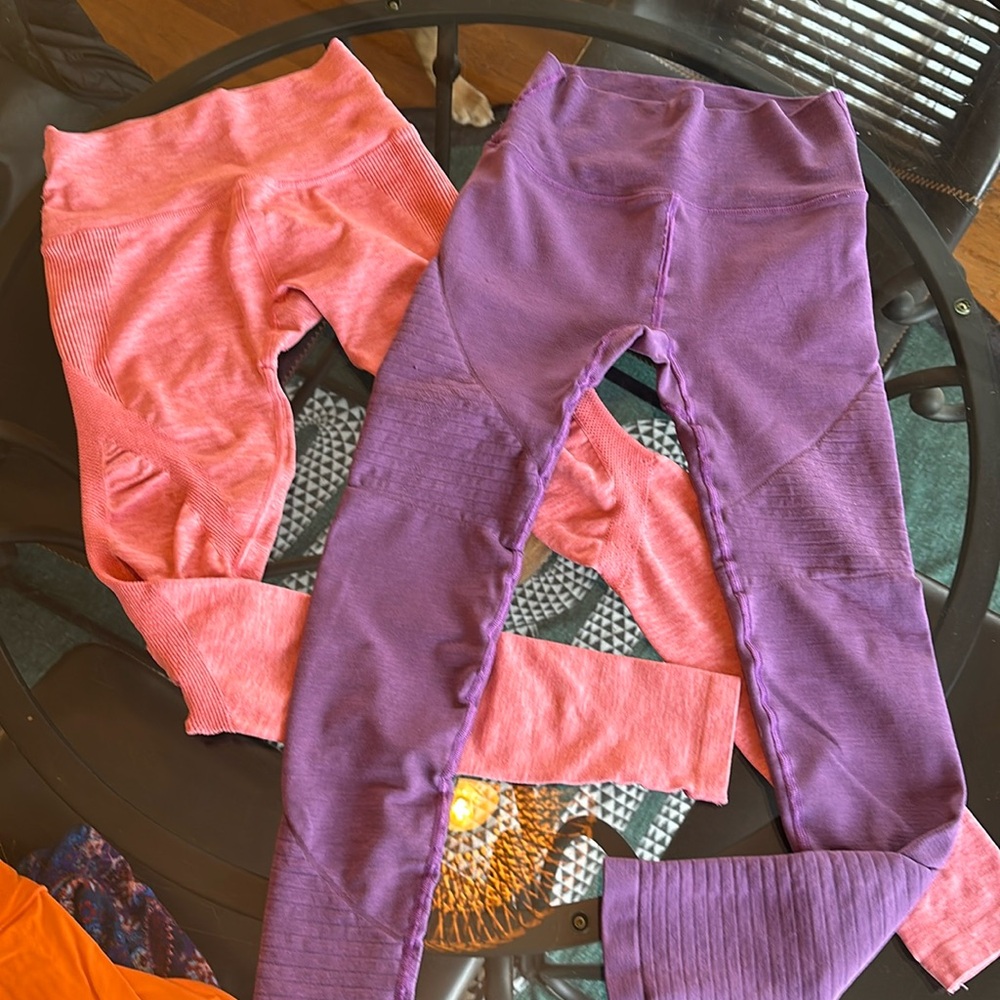 2 pair Alphalete preformance leggings sz Small